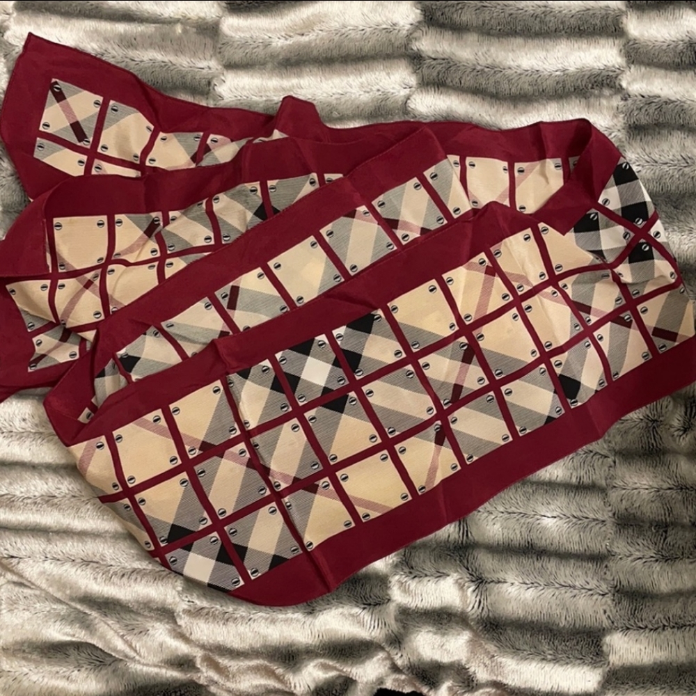 Authentic Burberry Dark Red Scarf